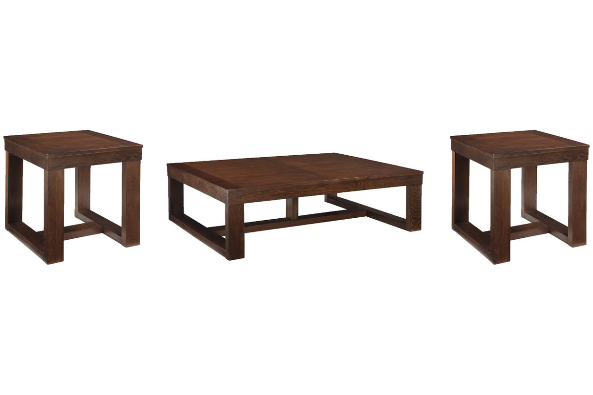 Watson Dark Brown Coffee Table and 2 End Tables from Ashley - Luna Furniture