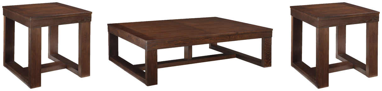 Watson Dark Brown Coffee Table and 2 End Tables from Ashley - Luna Furniture