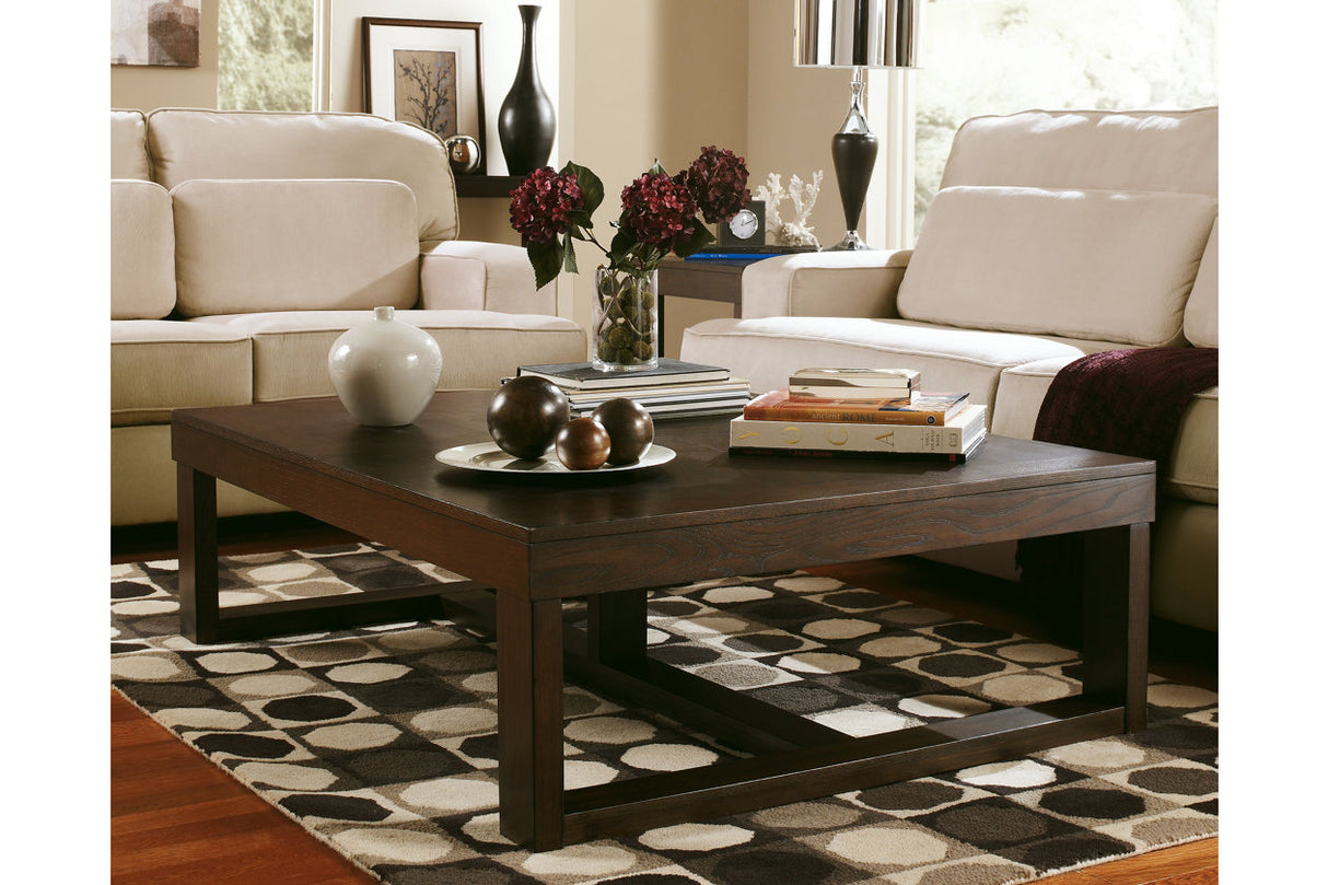 Watson Dark Brown Coffee Table and 2 End Tables from Ashley - Luna Furniture
