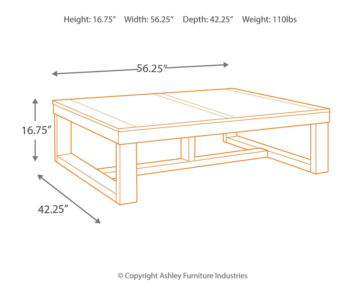 Watson Dark Brown Coffee Table from Ashley - Luna Furniture