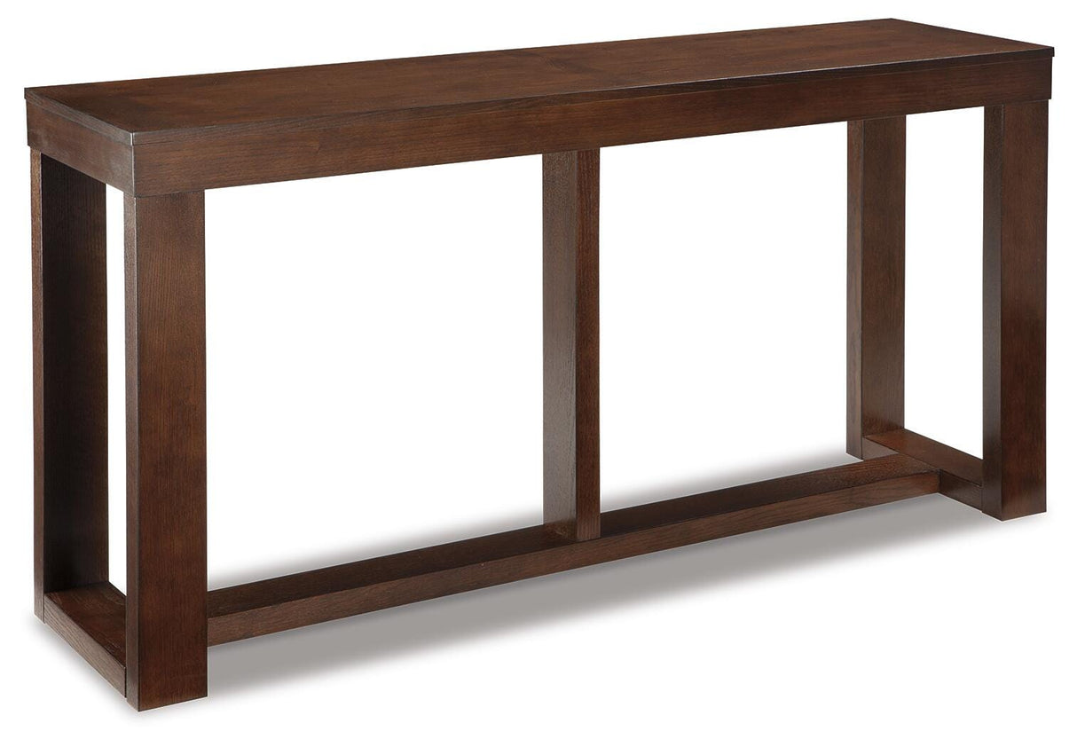 Watson Dark Brown Sofa/Console Table from Ashley - Luna Furniture