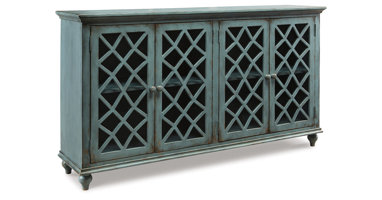 Mirimyn Antique Teal Accent Cabinet from Ashley Furniture - Luna Furniture