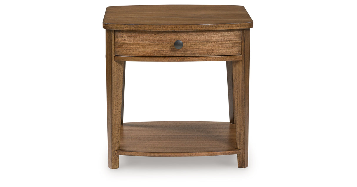 Burkbyer Brown End Table from Ashley - Luna Furniture