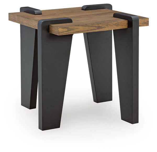 Weathermore Brown/Black Square End Table