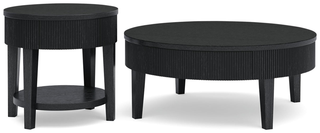 Marstream Black Coffee Table and End Table from Ashley - Luna Furniture