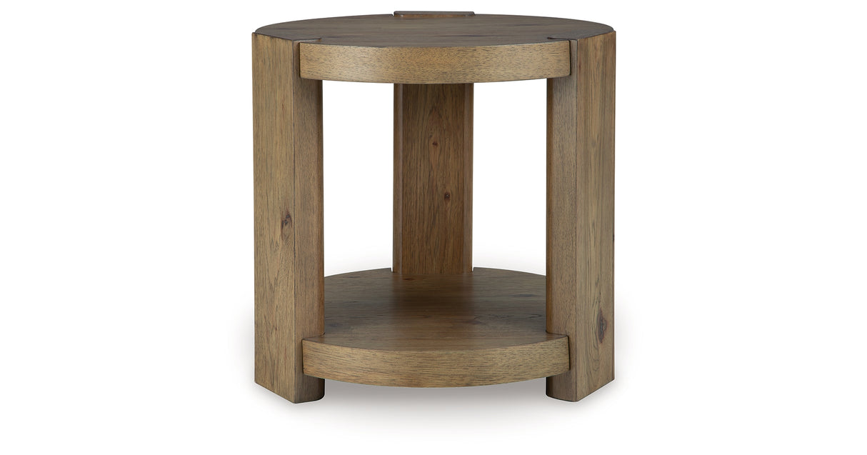 Flangren Light Brown End Table from Ashley - Luna Furniture
