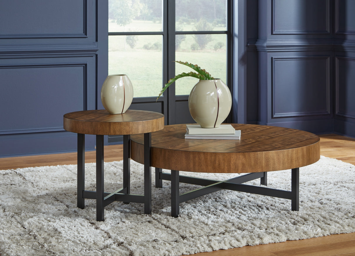 Steenlage Brown/Black Table (Set of 2) from Ashley - Luna Furniture