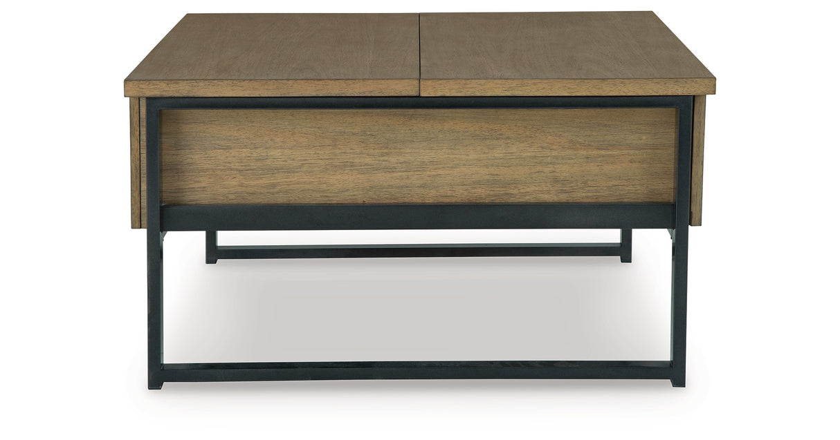 Montia Light Brown Lift-Top Coffee Table from Ashley - Luna Furniture
