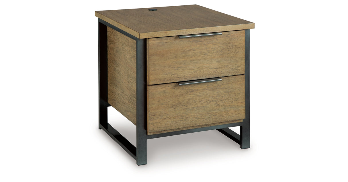 Montia Light Brown End Table from Ashley - Luna Furniture