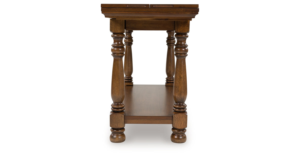 Sturlayne Brown Flip Top Sofa Table from Ashley - Luna Furniture