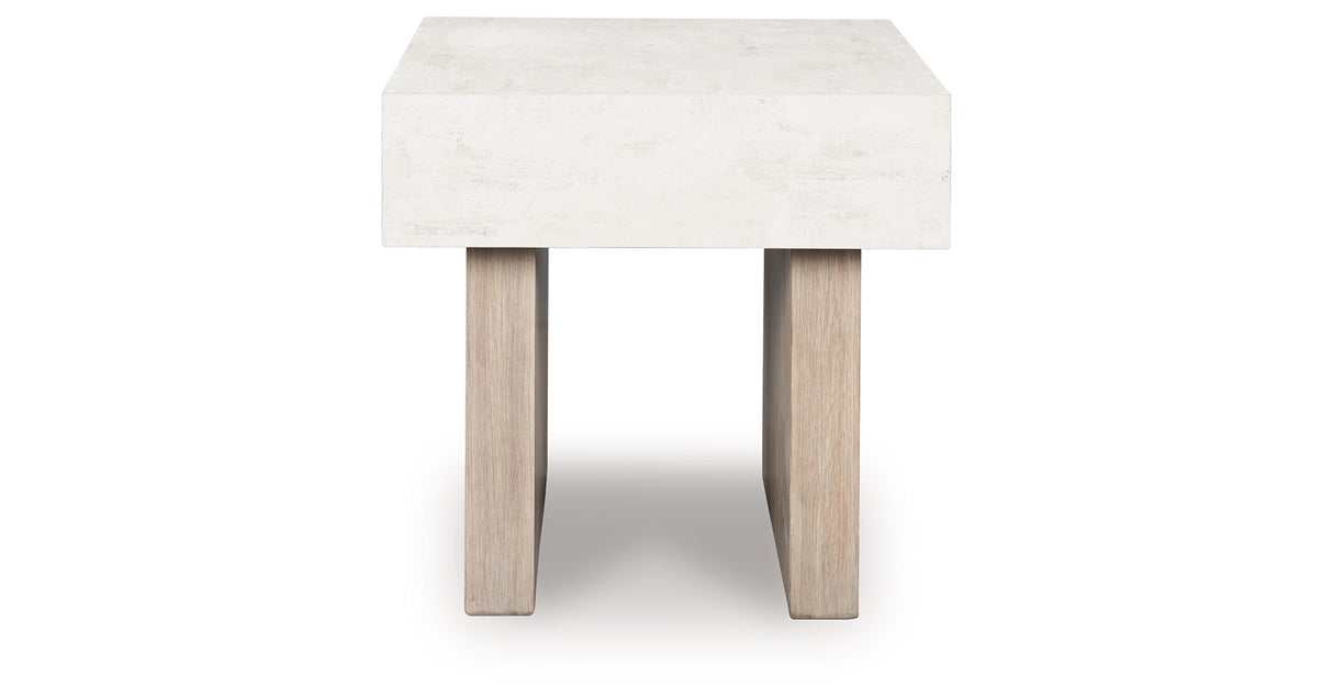 Jorlaina Light Grayish Brown End Table from Ashley - Luna Furniture