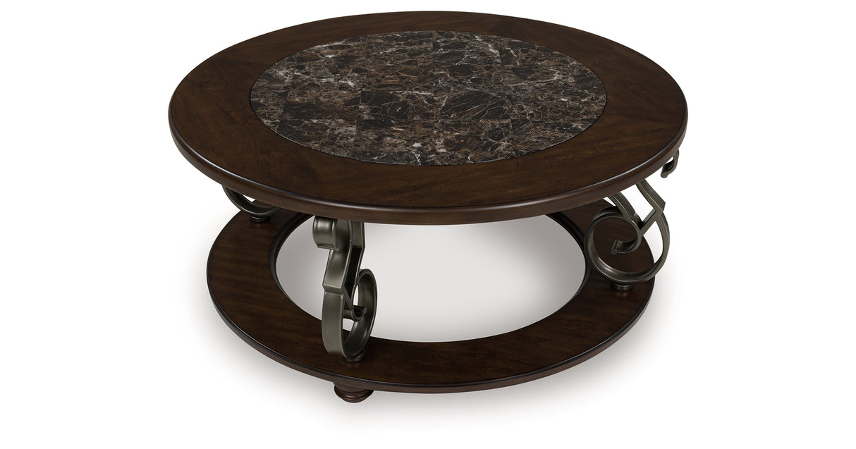 Frallyn Dark Brown Coffee Table from Ashley - Luna Furniture
