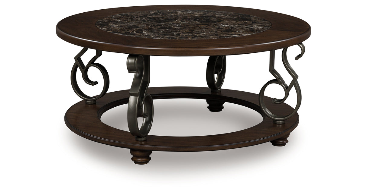 Frallyn Dark Brown Coffee Table from Ashley - Luna Furniture