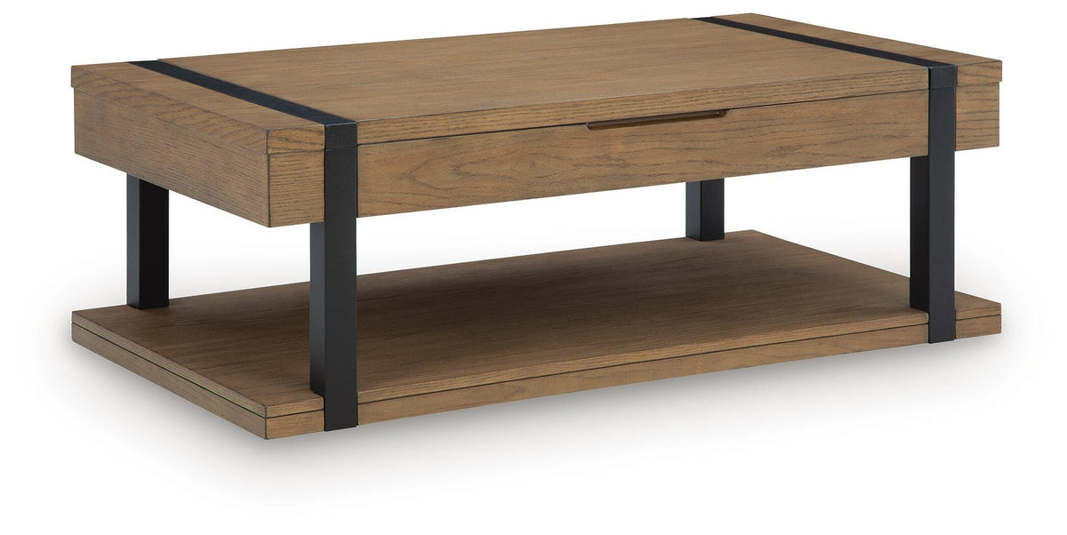 Jorannti Medium Brown Lift-Top Coffee Table from Ashley - Luna Furniture