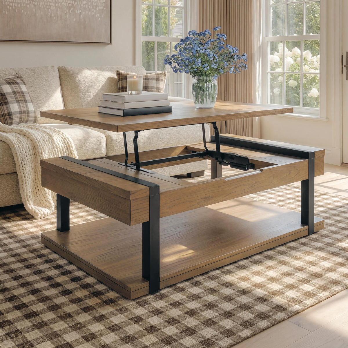 Jorannti Medium Brown Lift-Top Coffee Table from Ashley - Luna Furniture