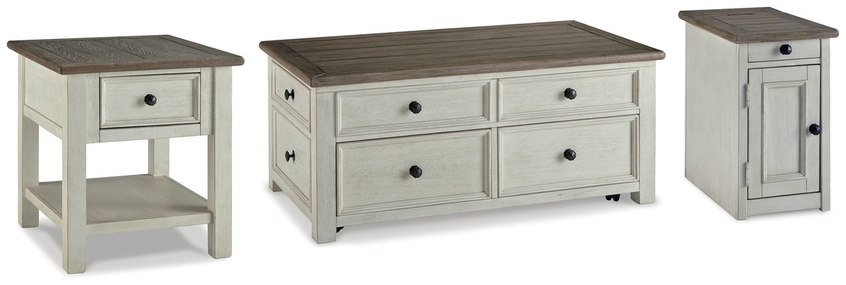 Bolanburg Two-tone Coffee Table with End Table and Chairside End Table from Ashley - Luna Furniture