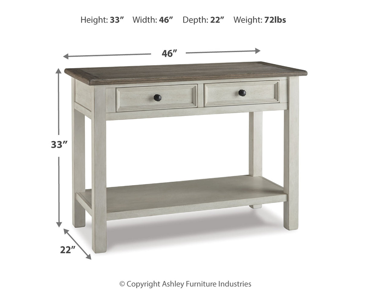 Bolanburg Two-tone Sofa/Console Table from Ashley - Luna Furniture