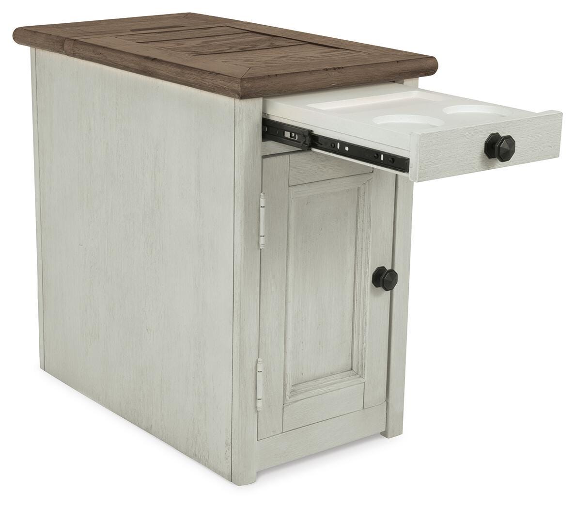 Bolanburg Two-tone Chairside End Table with USB Ports & Outlets from Ashley Furniture - Luna Furniture