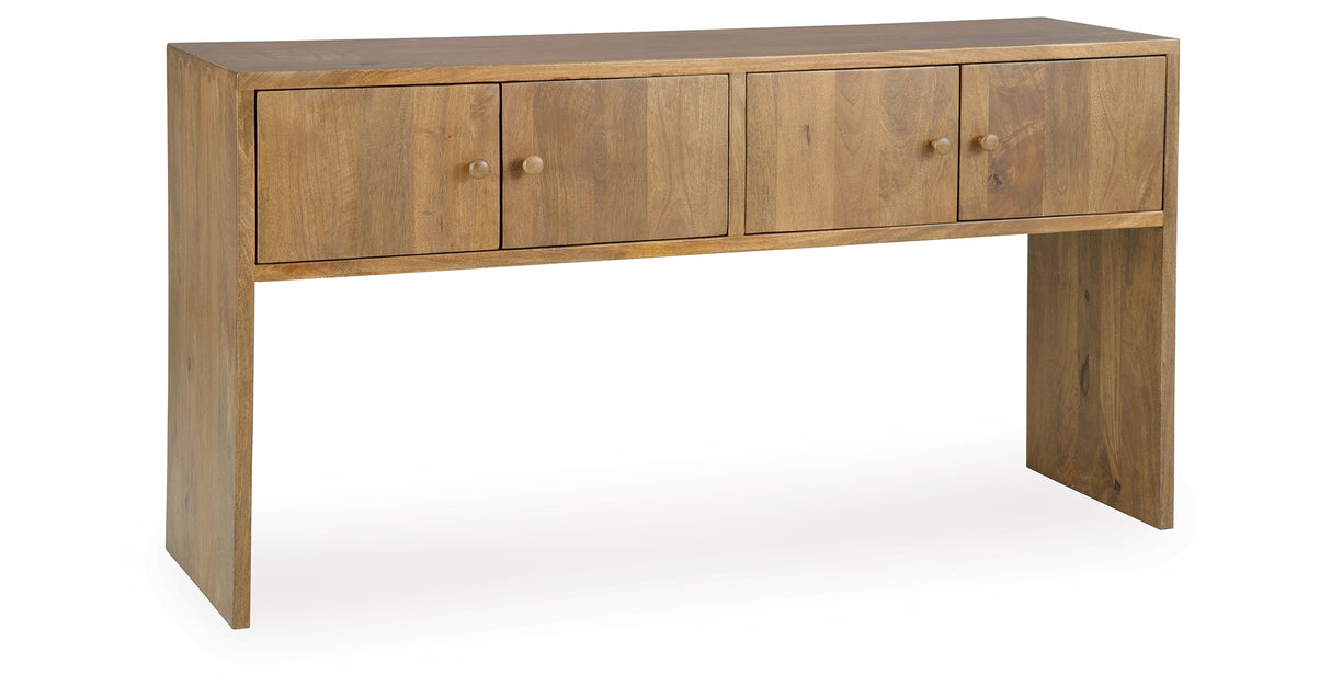 Ella Grove Rich Brown Console from Ashley - Luna Furniture