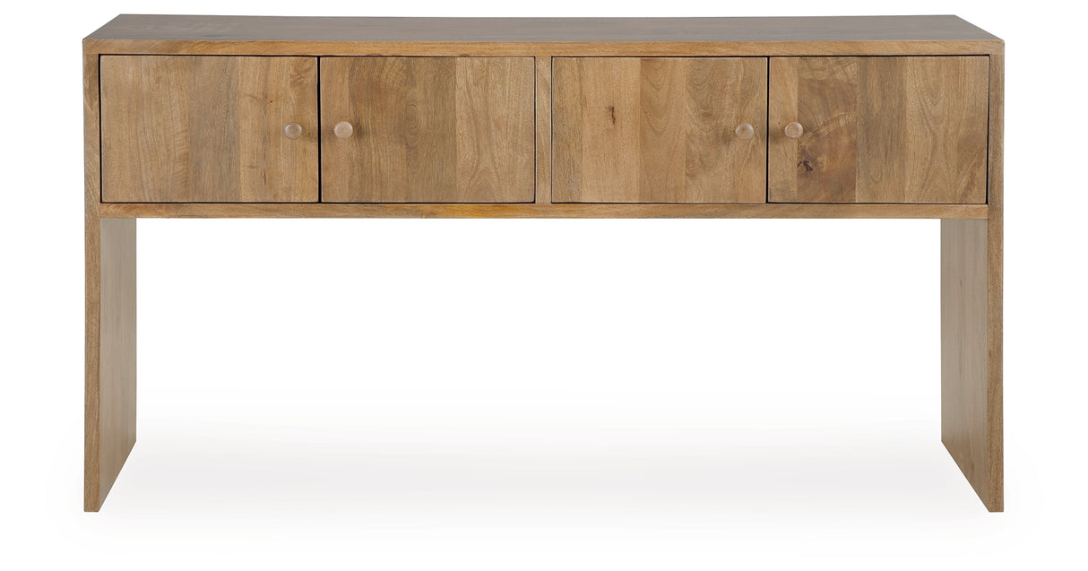 Ella Grove Rich Brown Console from Ashley - Luna Furniture