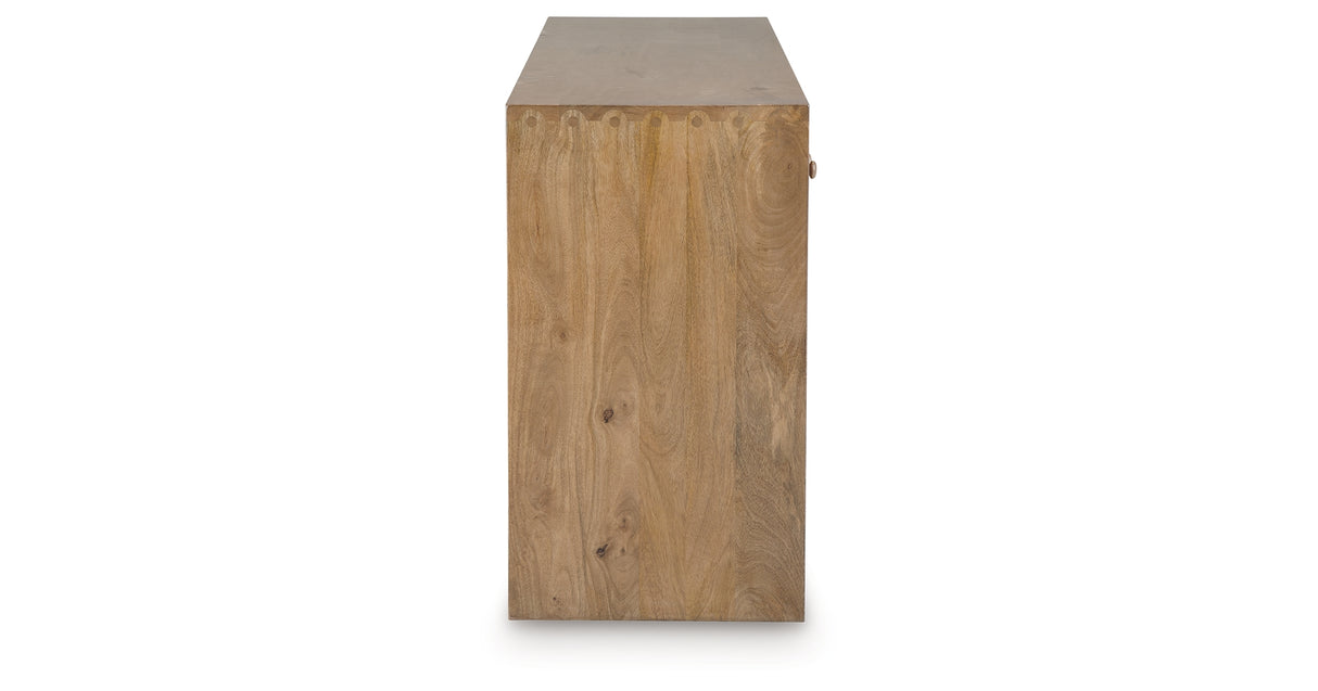 Ella Grove Rich Brown Console from Ashley - Luna Furniture