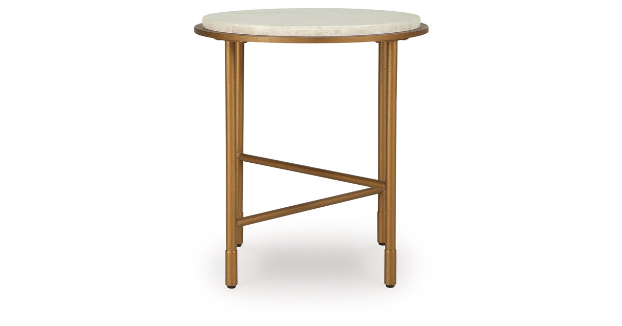 Alben Antique Gold End Table from Ashley - Luna Furniture