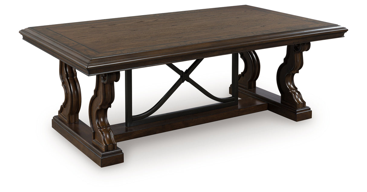 Maylee Dark Brown Coffee Table and 2 End Tables from Ashley - Luna Furniture