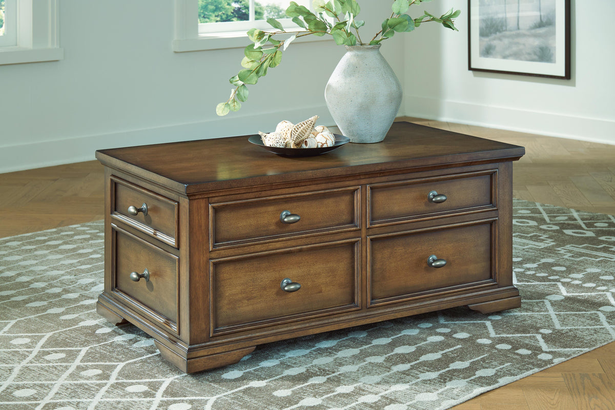 Channley Brown Lift-Top Coffee Table from Ashley - Luna Furniture