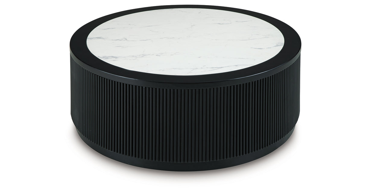 Grayman Black Coffee Table from Ashley - Luna Furniture