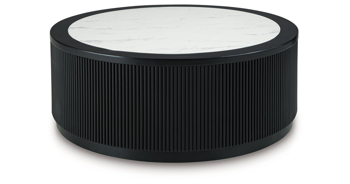 Grayman Black Coffee Table from Ashley - Luna Furniture