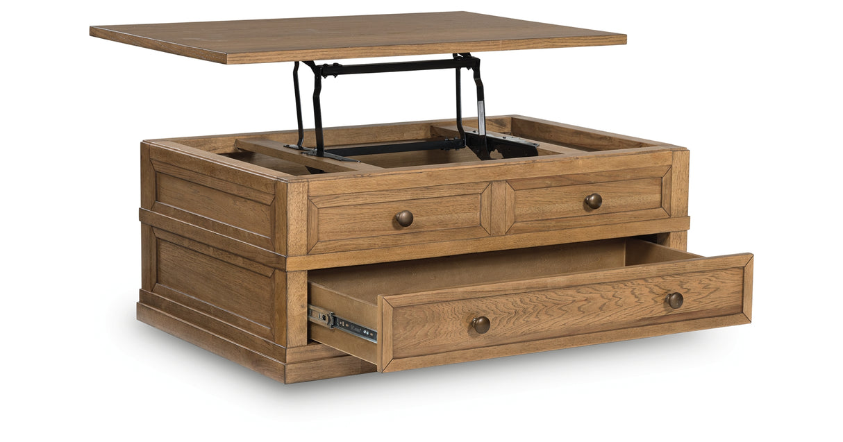 Sharlance Light Brown Lift-Top Coffee Table from Ashley - Luna Furniture