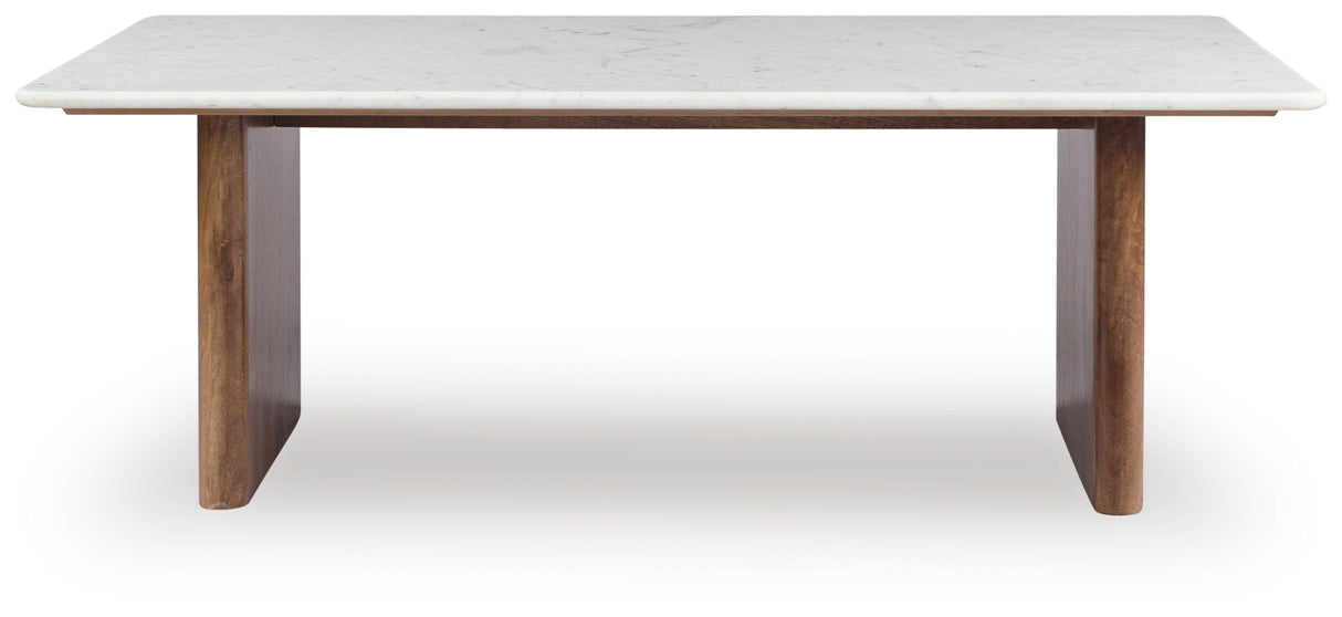 Isanti Light Brown/White Coffee Table and 2 End Tables from Ashley Furniture - Luna Furniture