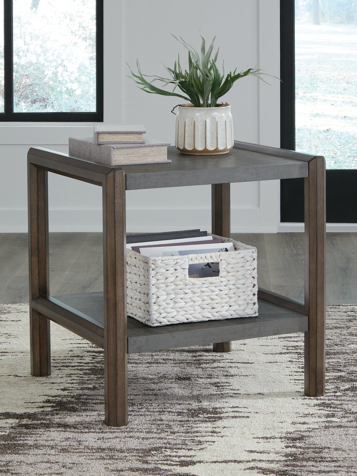 Kallenny Brown/Gray End Table from Ashley - Luna Furniture