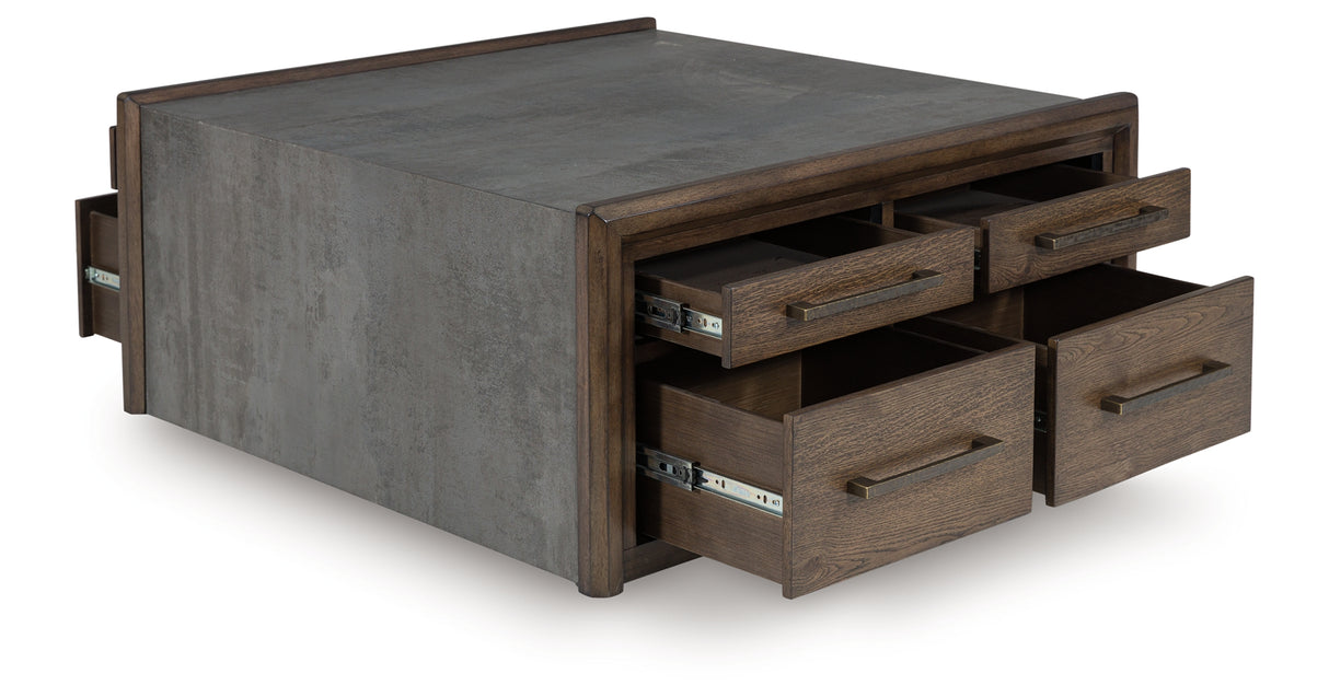 Kallenny Brown/Gray Coffee Table from Ashley - Luna Furniture
