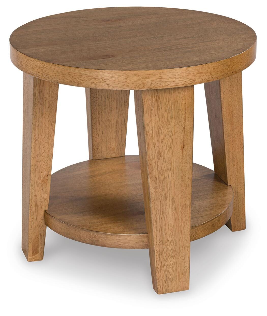 Kristiland Coffee Table with 2 End Tables in Light Brown from Ashley Furniture - Luna Furniture