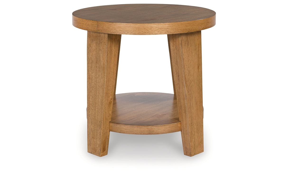 Kristiland Coffee Table with 1 End Table in Light Brown from Ashley Furniture - Luna Furniture