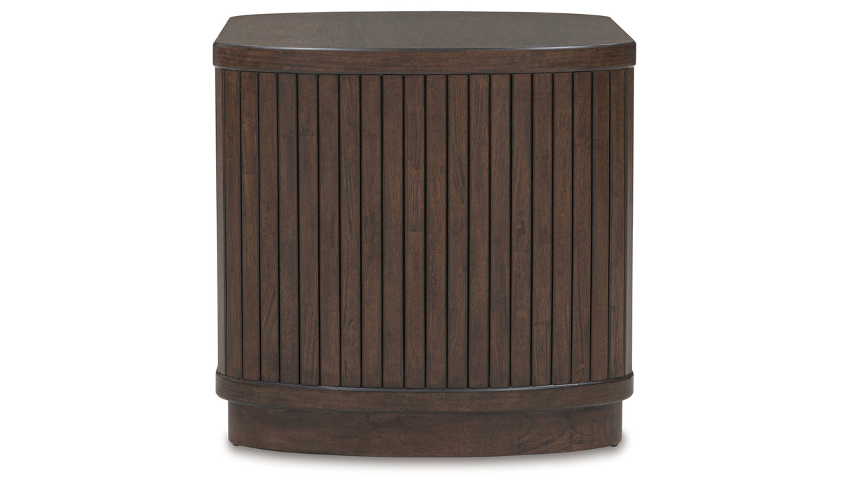Korestone Dark Brown End Table from Ashley - Luna Furniture