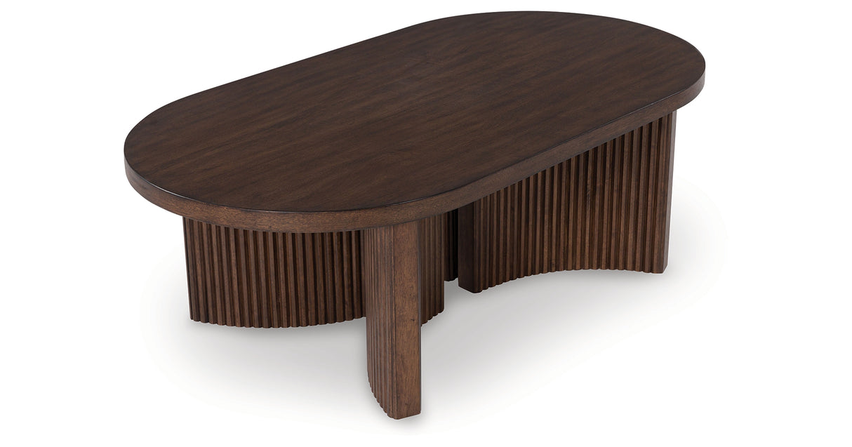 Korestone Dark Brown Coffee Table from Ashley - Luna Furniture