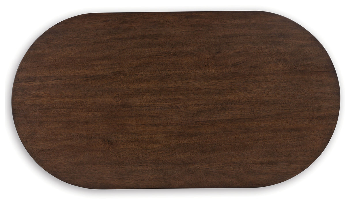 Korestone Dark Brown Coffee Table and 2 End Tables from Ashley - Luna Furniture