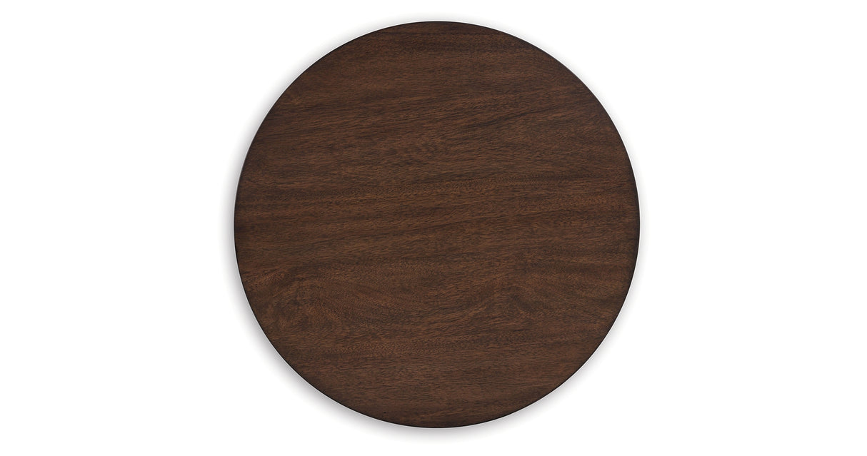 Korestone Coffee Table with 1 End Table in Dark Brown from Ashley Furniture - Luna Furniture