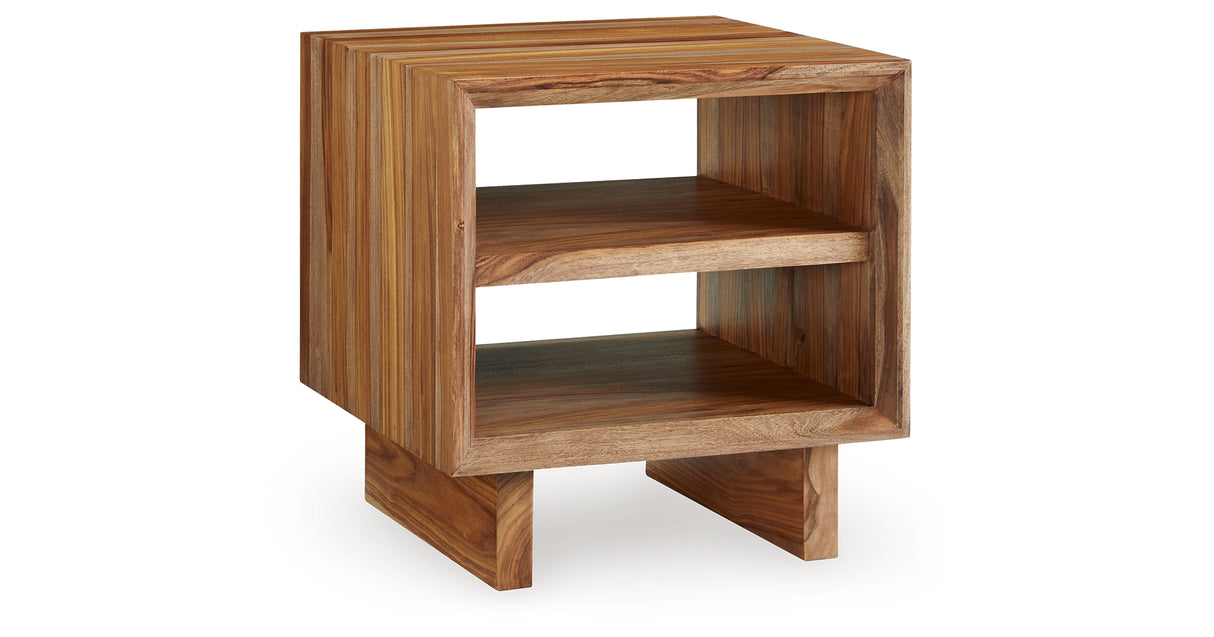 Dressonni Brown End Table from Ashley Furniture - Luna Furniture