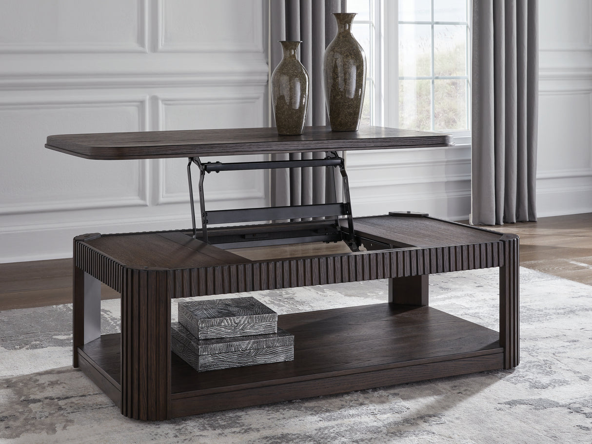 Carlibrie Warm Brown Lift-Top Coffee Table from Ashley Furniture - Luna Furniture