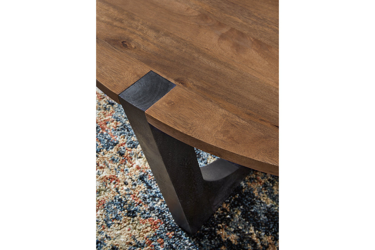 Hanneforth Brown/Black Coffee Table and 2 End Tables from Ashley - Luna Furniture