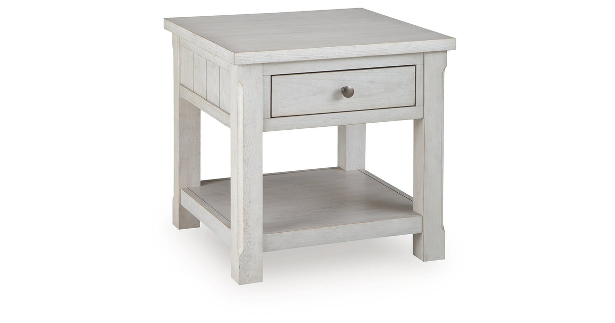 Robbinsdale Antique White End Table from Ashley - Luna Furniture