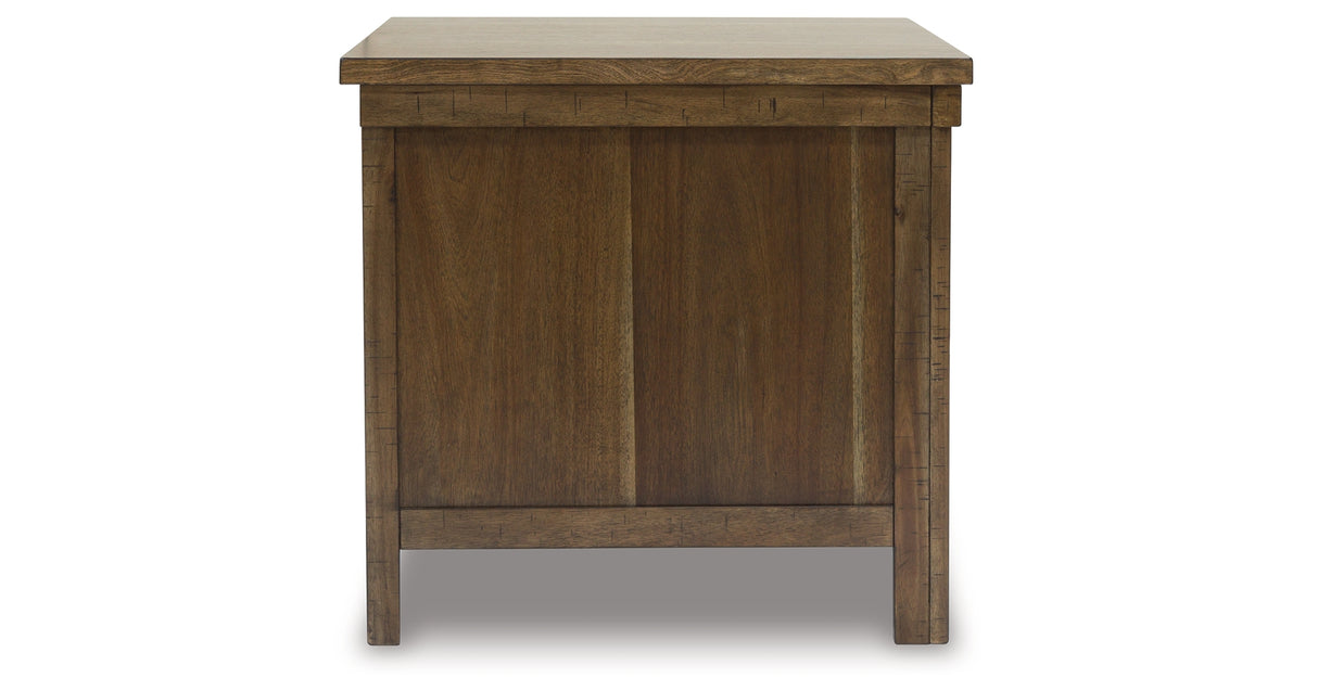 Moriville Grayish Brown Lift-top Coffee Table and 2 End Tables from Ashley Furniture - Luna Furniture