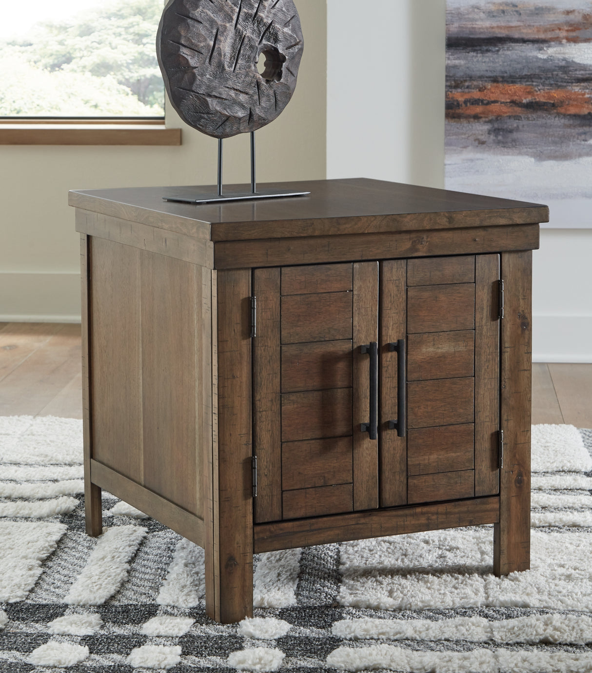 MORIVILLE Grayish Brown End Table from Ashley - Luna Furniture
