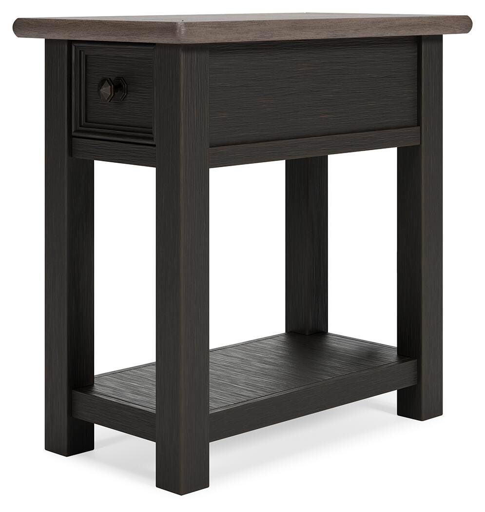 Tyler Creek Two-tone Chairside End Table from Ashley - Luna Furniture