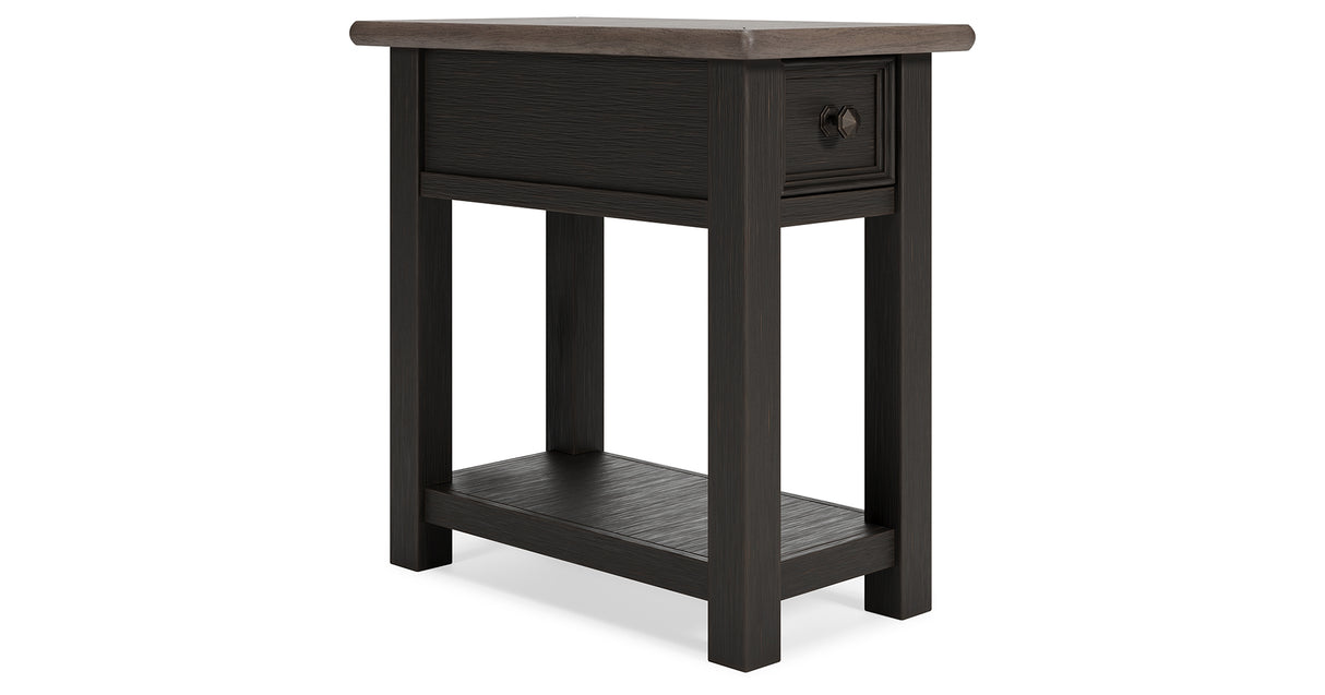 Tyler Creek Two-tone Chairside End Table from Ashley - Luna Furniture