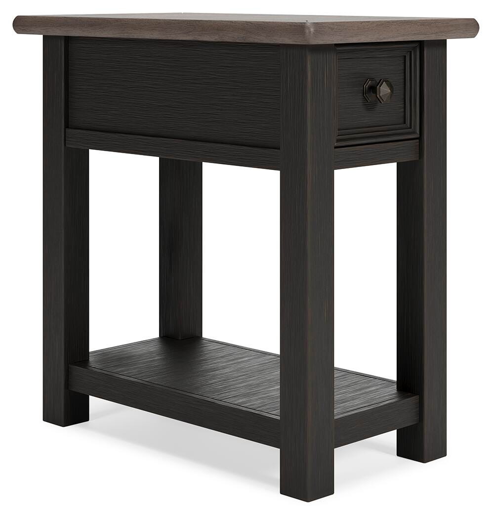 Tyler Creek Two-tone Chairside End Table from Ashley - Luna Furniture