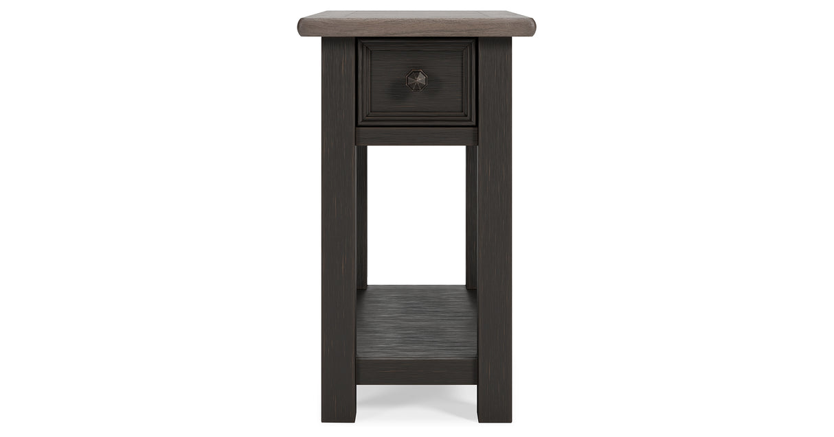 Tyler Creek Two-tone Chairside End Table from Ashley - Luna Furniture